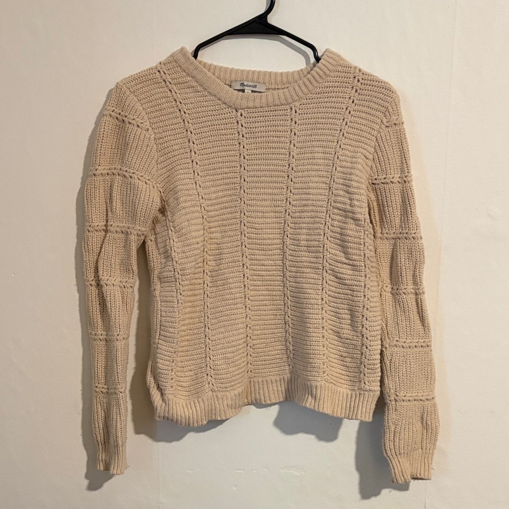 Madewell Women's Tan Crew Neck Sweater
